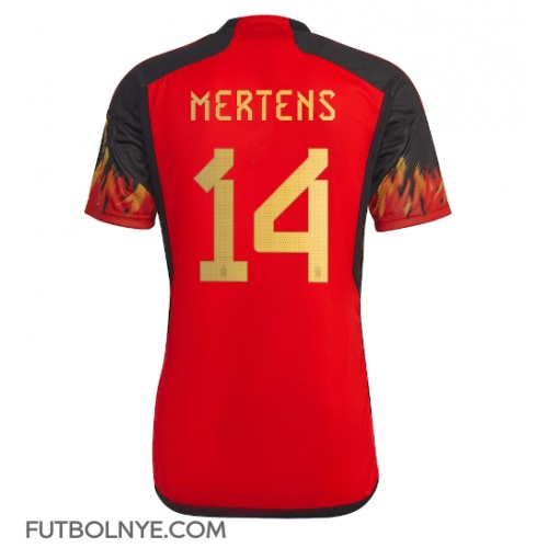 Camiseta Bélgica Dries Mertens #14 Primera Equipación Mundial 2022 manga corta